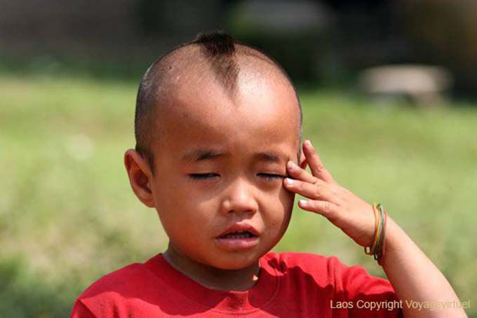 Peak of child Khone Island, Lao