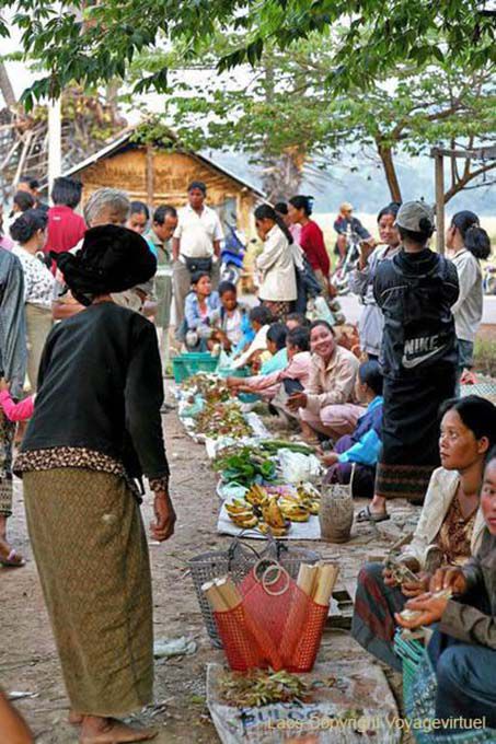Morning market, Khong Island, Lao
