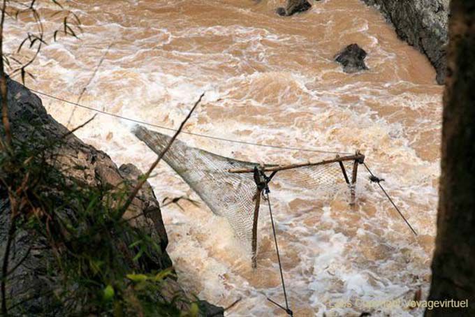 Fish trap, Li Phi Mekong, Lao