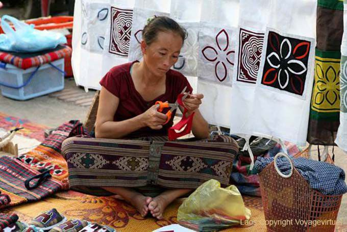 Artisan at the night market, Luang Prabang, Lao