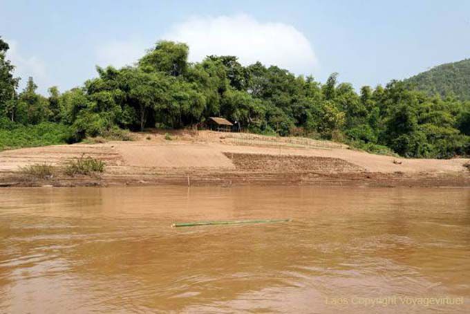 Culture on the bank of the Mekong River, Luang Prabang, Lao