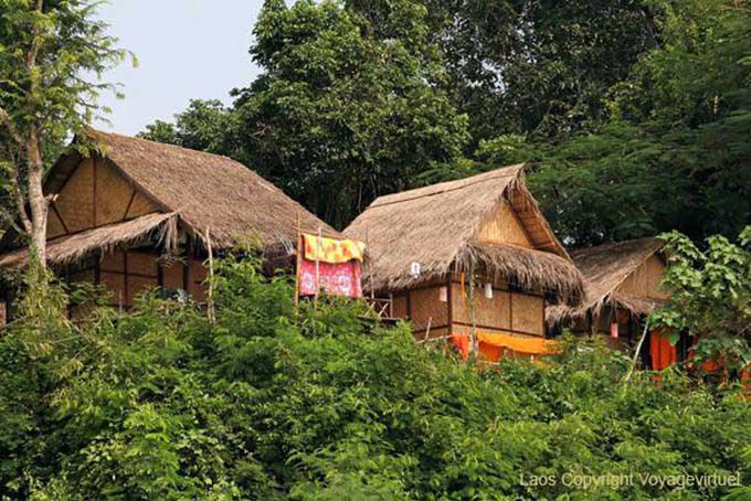 Typical houses in the Luang Prabang area, Lao