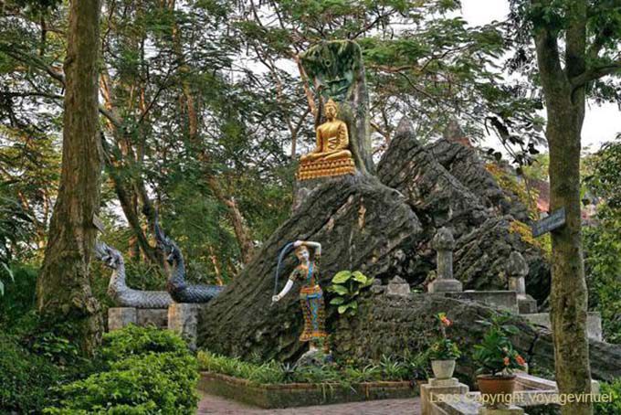 Climbing the Mount Phousi, Luang Prabang, Lao