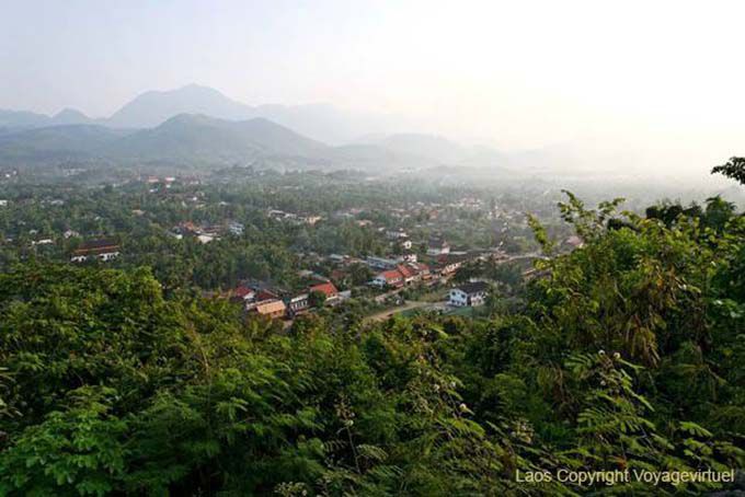 Panorama on Luang Prabang from Mount Phousi, Lao