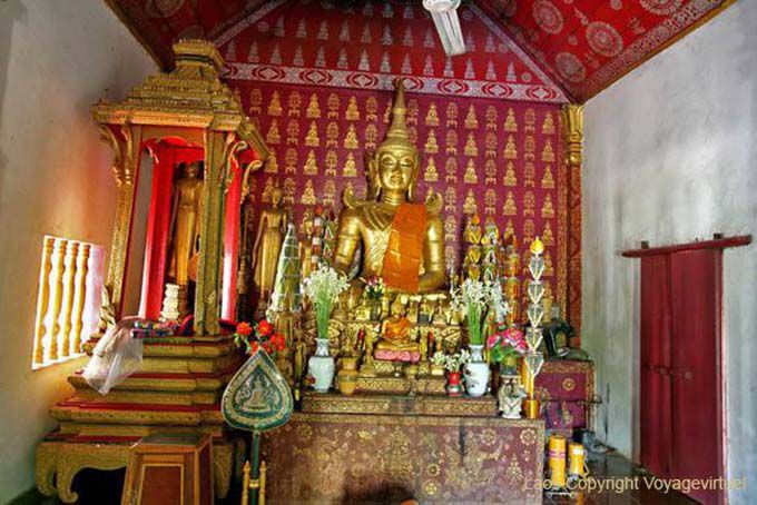 Small prayer room, Wat Sene Soukharam, Luang Prabang, Lao