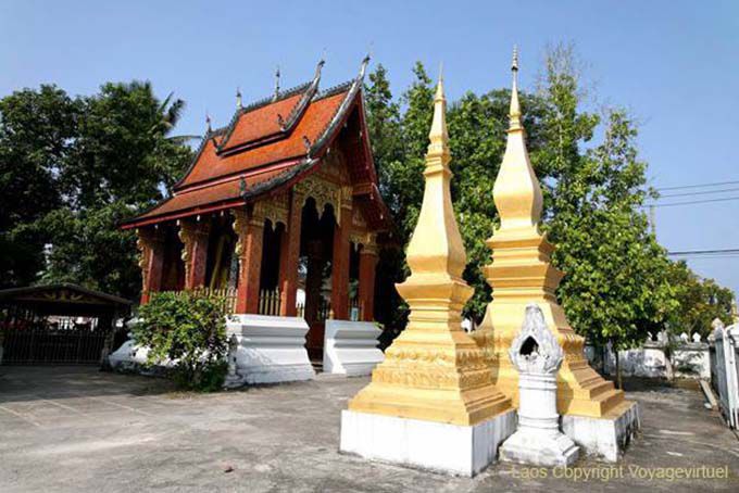Outside the temple, Wat Sene Soukharam, Luang Prabang, Lao