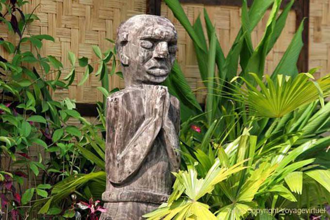 Wooden statue in Wat Sene Soukharam, Luang Prabang, Lao