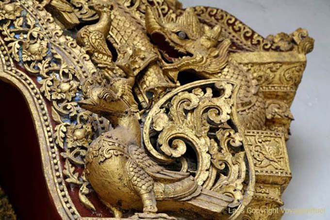 Detail of the Temple Xieng Maen, Luang Prabang, Lao