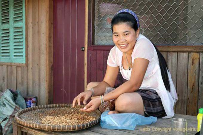 Out with a smile, Mekong, South Laos, Lao