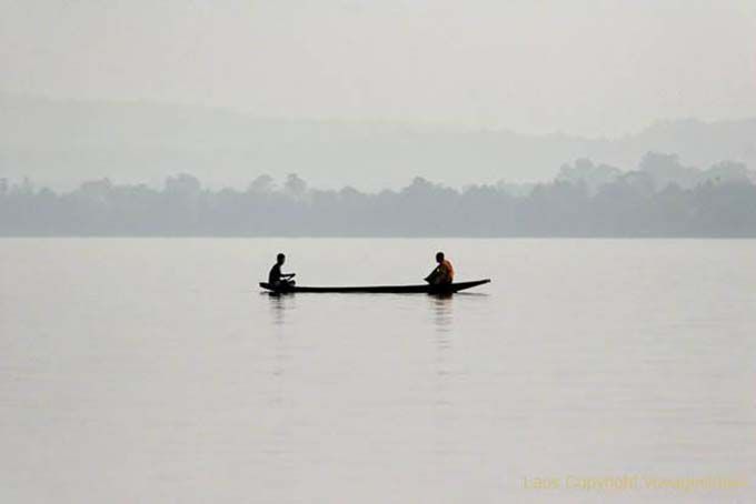 Meditation on the river, Mekong, South Laos, Lao