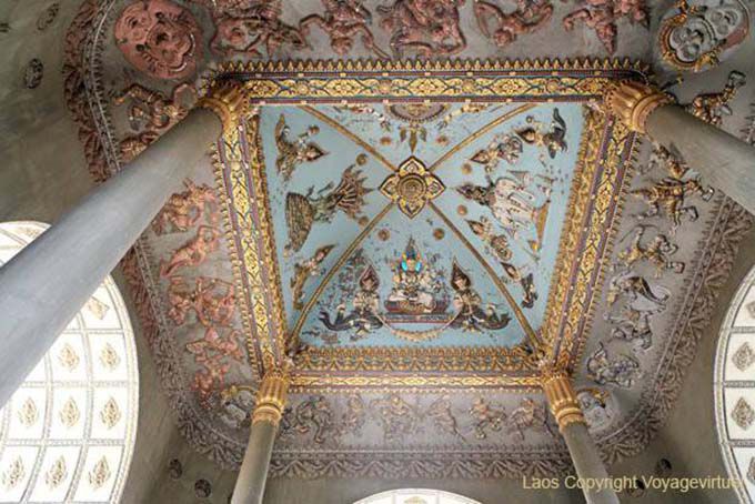 Interior decoration of Anousavary Patuxai, Vientiane, Lao