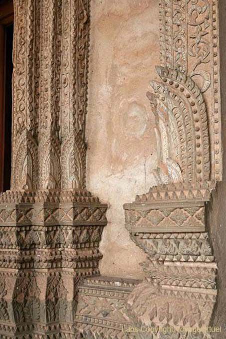 Finesse ornamentation, Haw Phra Kaew, Vientiane, Lao