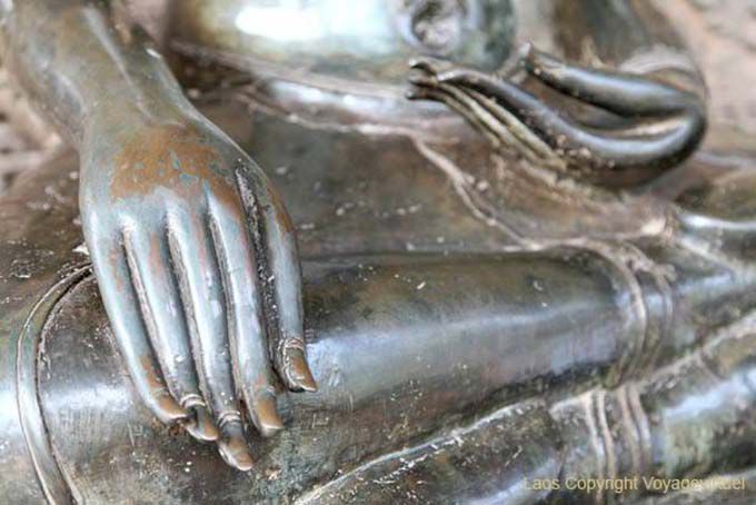Buddha hands Haw Phra Kaew, Vientiane, Lao