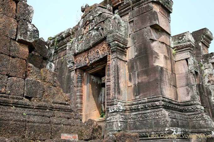 Portico wall, Wat Phou, Lao