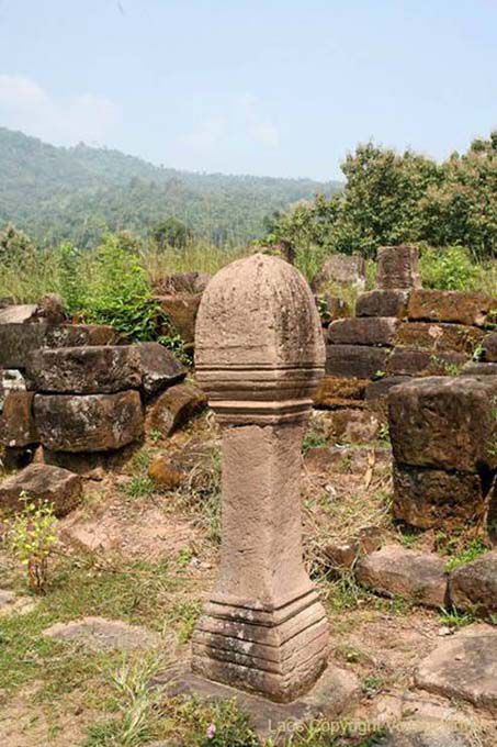 Lingam, the phallic symbol of Shiva, Wat Phou, Lao