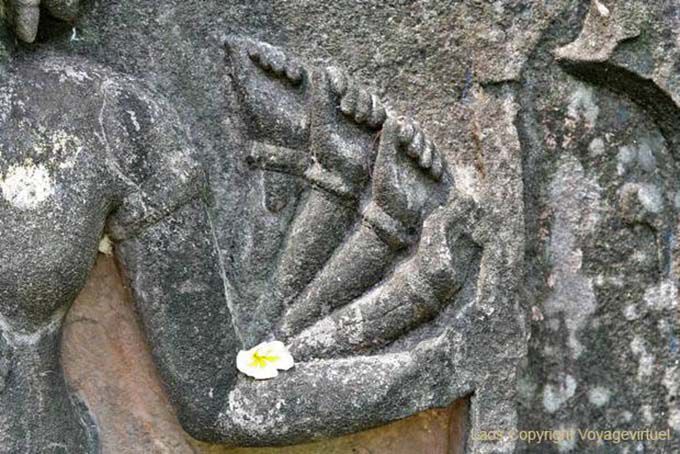 Shiva arm on the trimurti, Wat Phou, Lao