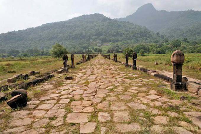 Main aisle of the Wat Phu site, Lao