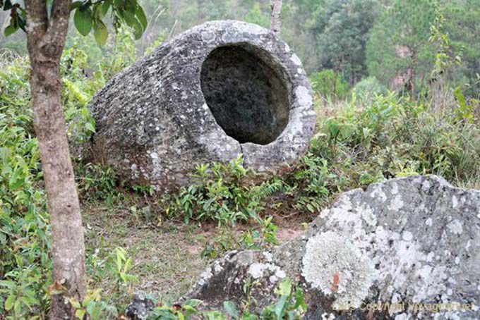Remains of an aboriginal civilization Kha Plain of Jars, Lao
