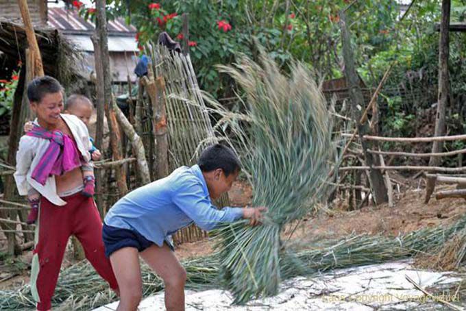 Child labor, Thai Dam, Xieng Khouang, Lao