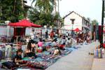 Morning market in Luang Prabang, Lao.