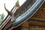 Detail of the renovated roof, Wat Long Khoun, Luang Prabang, Lao.