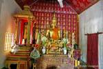 Small prayer room, Wat Sene Soukharam, Luang Prabang, Lao.