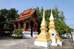 Outside the temple, Wat Sene Soukharam, Luang Prabang, Lao.