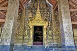 Door main entrance, Wat Xieng Thong, Luang Prabang, Lao.