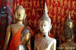Buddha figures, Carriage House, Wat Xieng Thong, Lao.