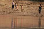 Children have fun, Mekong, South Laos, Lao.
