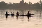Shadows on the river, Mekong, South Laos, Lao.