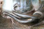 Bronze Buddha's hand detail, Wat Ho Phra Kaew, Vientiane, Lao.