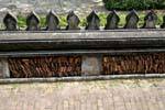 Flat bricks in the wall, Wat Ho Phra Kaew, Vientiane, Lao.