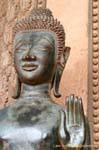 Mudra of fearlessness, Wat Ho Phra Kaew, Vientiane, Lao.
