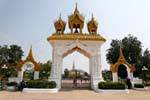 Monument entrance Pha That Luang, Vientiane, Lao.
