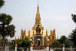 King Saysetthathirath stupa, Wat That Luang, Vientiane, Lao.