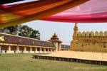 Preparations for the Festival Thatluang, Pha That Luang, Vientiane, Lao.