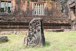 Naga in the grass, Vat Phou, Lao.