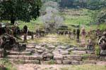 Paved driveway to lingas, Wat Phou, Lao.