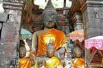 Buddhas dressed Vat Phou, Lao.