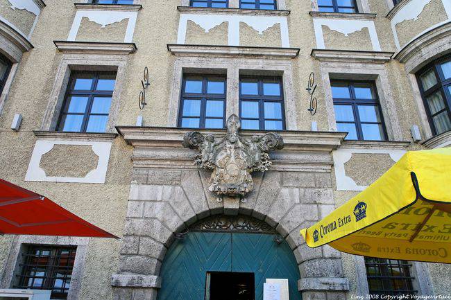 Ornate pediment, Altstadt, Alter Markt, Linz - Austria