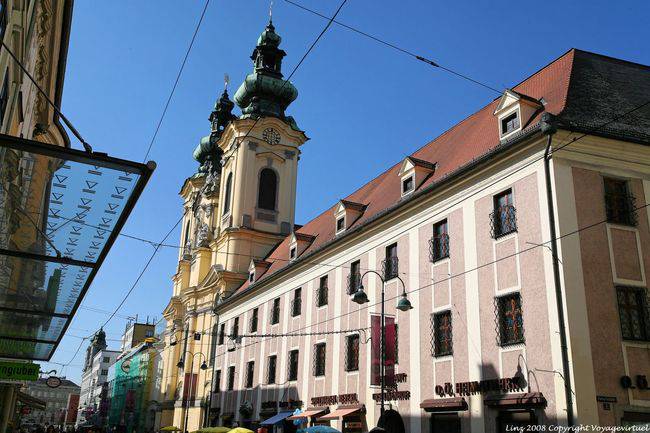 Ursulinenkirche, view from Landstrasse, Linz - Austria