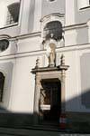 Entrance to the church, Klosterstrasse, Minoritenkirche, Linz, Austria.