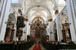 Ignatiuskirche, Alterdom, the pulpit and the nave, Linz, Austria.
