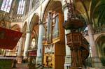 Neuer Dom, the pulpit and the organ, Linz, Austria.