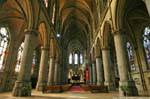 Neuer Dom, wide angle on the main nave, Linz, Austria.