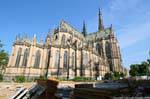 Neuer Dom, panoramic view from behind the cathedral, Linz, Austria.