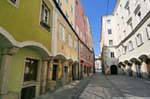 Pfarrgasse, ancient arcades, Linz, Austria.