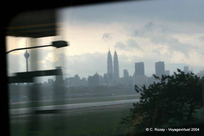 Kuala Lumpur view from the train at high speed local - Malaysia