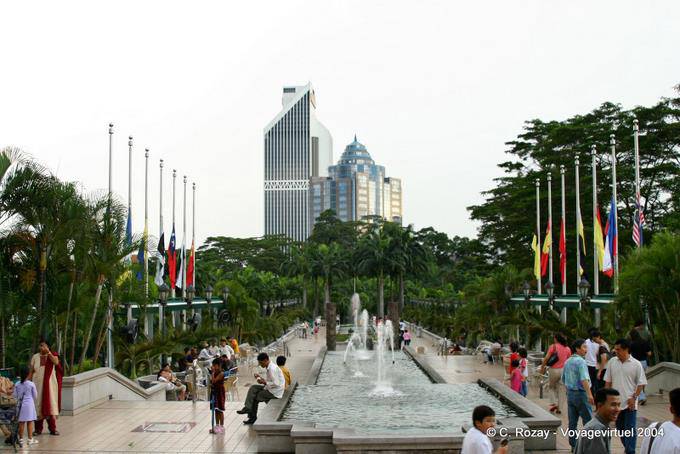Garden walk at the foot of Menara Kuala Lumpur - Malaysia